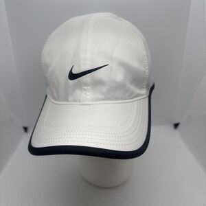 Nike Featherlight Hat Cap White Dri-FIT Strap Back Adjustable Run Gym Hike Mens
